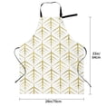 thumbnail image 5 of Bingfone White And Gold Geometry Apron Gifts For Men, Women Professional Grade Chef Apron For Kitchen,Bbq & Grill, 5 of 9