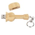 thumbnail image 2 of Unidad Flash USB portátil para guitarra, disco en U, piezas de ordenador de madera CM100132GB, 2 of 8