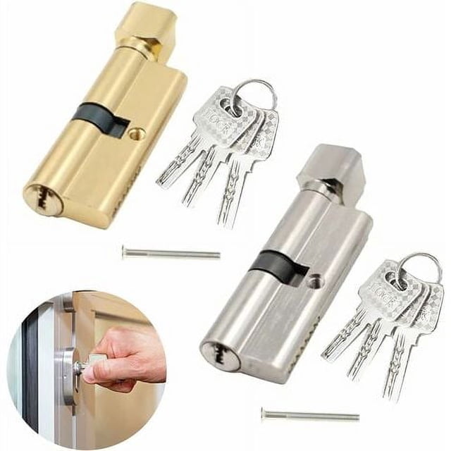 Cilindro Cilindro de cerradura de seguridad de 70 mm * 29 mm Perilla de cerradura de cilindro para el hogar Cilindro de cerradura de puerta de entrada de puerta exterior Cilindro de perfil de