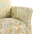 thumbnail image 6 of Linen Fabric Accent Chair with Solid Wood Legs, Mid Century Modern Armchair,Tufted Upholstered Comfy Reading Accent Chairs Single Sofa for Living Room, Bedroom,Flower, 6 of 6