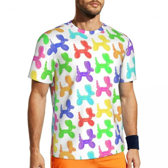 Balloon Dogs T Shirt Cute Animals Fashion T-Shirts Short Sleeve Breathable Tshirt Summer