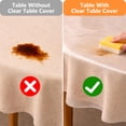 thumbnail image 5 of Semfri 60 x 90 inch Plastic Clear Tablecloth Protector Plastic Table Cloth Protector Oval Table Transparent Cover for Dining Tables Parties and Holidays, 5 of 7