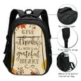 thumbnail image 2 of Hirioo Thanksgiving With A Grateful Heart for Travel Laptop Backpack with USB Charging Port for Men and Women, 2 of 7