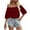 Wine, variant on Fesfesfes Summer Tops for Womem Casual Tops Women's One-Shoulder Solid Color Top Three-Quarter Sleeve Top Blouse T-shirt Off-the-Shoulder Tunic Blouse Under 10$