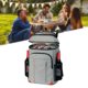 thumbnail image 3 of Bolsa térmica para comida Picnic Macarena Tela Oxford Impermeable Gran capacidad Elegante GRIS, 3 of 6