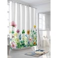 thumbnail image 3 of Shower Curtain Green Shamrock Plant Shower Curtains for Bathroom, Waterproof Polyester Shower Curtain Set with Hooks, Standard Size 66" x 72" Spring Flower Pastoral, 3 of 6