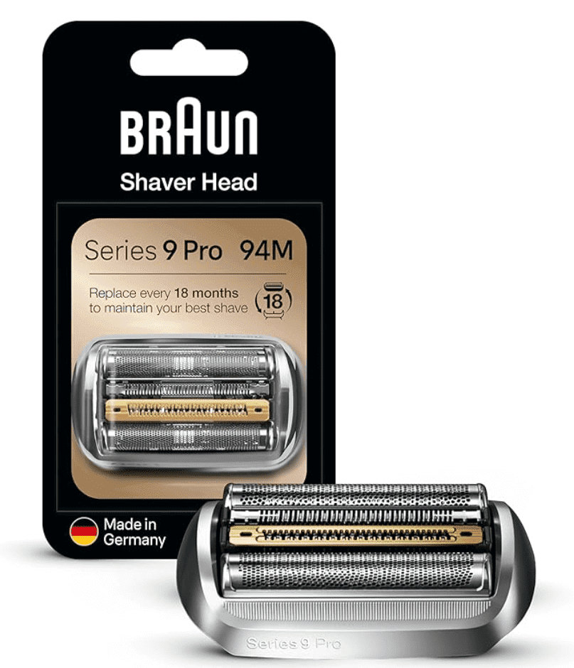 Braun Series 9 Pro Replacement Shaver Head Cassette, 94M Silver
