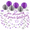 Purple, variant on Red Black Go Shawty It's Your Birthday Party Decoration Kit with Banner and Hanging Decor