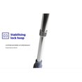 thumbnail image 2 of Walking Cane Folding Elbow Crutches Telescopic Forearm Crutches Adjustable Height Ergonomic Cuff, Aluminum, Lightweight (Silver), 2 of 5