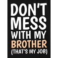 thumbnail image 2 of [Casual T-Shirt] Boys' "Don't Mess with My Brother" Casual Short-Sleeve T-Shirt | Black with Orange Lettering | Soft Cotton | Round Neck, Regular Fit | Summer Youngsters' Clothing, 2 of 7