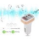 thumbnail image 4 of Cargador de coche mini USB ZHCH 2 puertos pantalla LED blanco dorado, 4 of 5