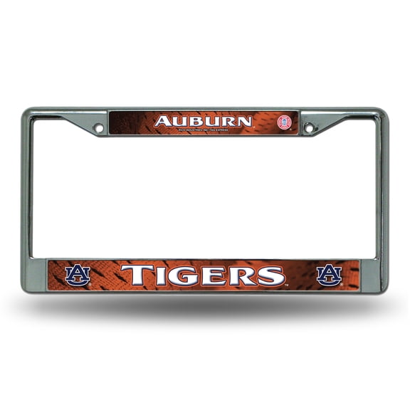 Auburn-Tiger's Chrome Metal License Plate Frame