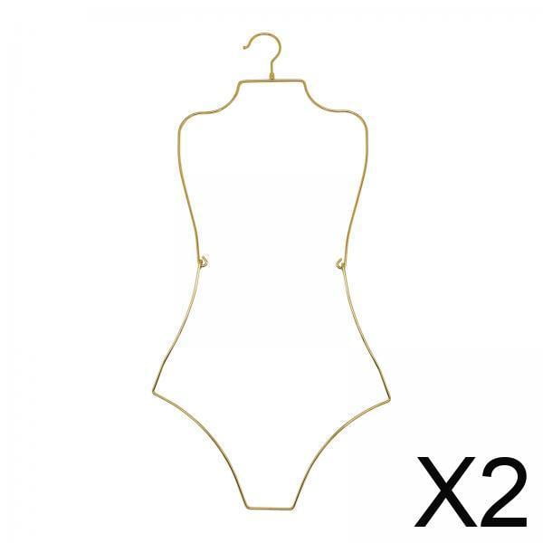 2 Perchas Para Trajes De Baño, Perchas Para Lencería, Perchas Para Boutiques De Ropa De Playa, Para Adultos, Color Dorado