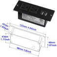 thumbnail image 3 of Barre d'Alimentation de Bureau avec 2 Prises 2 Ports USB Encastrable Multiprise, 3 of 5