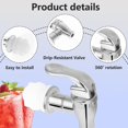 thumbnail image 3 of Queilt Pack Beverage Dispenser Faucet Water Dispenser Replacement Tap for Beverage Dispenser Glass Container Coffee Juice Drinking Fountain, 3 of 5