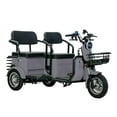 thumbnail image 4 of Massimo MGC 800W 3-Seat (Scooter) with Front and Back Storage Golf Cart - Gray, 4 of 8
