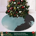 thumbnail image 6 of FMSHPON Wolf Howl Moon Xmas Christmas Tree Skirt Stand Mat for Holiday Party Decoration Indoor Outdoor 48 inches, 6 of 6