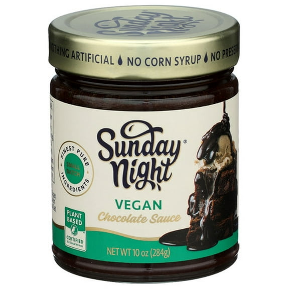 (Pack of 6) Sunday Night Vegan Chocolate Sauce 10 oz