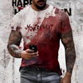thumbnail image 2 of T-shirt à Manches Courtes Col Rond Imprimé Thème Halloween Festival Carnaval pour Hommes, 2 of 4