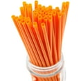 thumbnail image 4 of Orange Plastic Drinking Straws, Slim Tall Size, 10" x 0.21", Unwrapped, 250 Count, 4 of 5