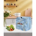 thumbnail image 5 of Light Blue Marble Stand Mixer Dust Cover with Storage Pocket & Handles, Ink Painting Art Luxury Modern Fits All Tilt Head & Bowl Lift Kitchen Appliance Cover Organizer Bag Accessories, 4.5-5 Quart, 5 of 6
