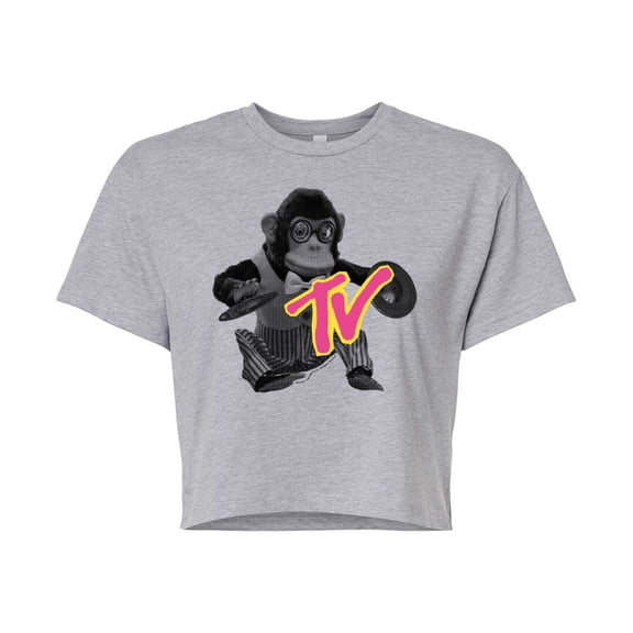 MTV - Monkey - Juniors Cropped Tee
