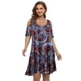 thumbnail image 6 of VEPKUL Women's Plus Size Dresses Casual A Line Flowy Swing Loose Dress with Pockets Flower55_4X, 6 of 8