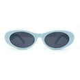 thumbnail image 2 of Mod Womens Narrow Oval Thick Plastic Fashion Sunglasses Blue Black, 2 of 4