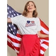 thumbnail image 2 of Merica Heart Sunglasses T-Shirt Women -Image by Shutterstock, Female 5X-Large, 2 of 4