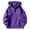 Purple, variant on FYEGRE Fall Outerwear Ladies' Hooded Sweatshirt Unisex Zip Front Hooded Sweatshirt Loose Fit Streetwear Casual Pullover Comfortable Athleisure Top GY1 XXL