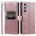 thumbnail image 6 of Classic PU Leather Flip Case for Samsung Galaxy S25 Plus, Wallet Case with Card Slots & Cash Pocket Kickstand Wrist Strap Full Body Protection Folio Cover for Samsung Galaxy S25 Plus, Rosegold, 6 of 7