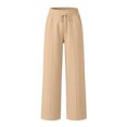 thumbnail image 6 of hotojiny High Waisted Sweatpants for Women Comfortable Wide Leg Athletic Pants with Pockets Loose Fit Lounge Pants(Khaki,X-Large), 6 of 8