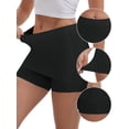 thumbnail image 3 of DARING DIVA Women's Seamless Tummy Control Half Slip Shorts S Black, 3 of 6