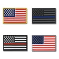 thumbnail image 2 of RAPDOM Rubber USA Forward Flag Patches Mini Police/Firefighther (Red/Blue Line), 2 of 3