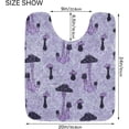 thumbnail image 3 of Dreamtimes Luxury Toilet Rugs U-Shaped 17.3"x13.4", Extra Soft and Absorbent Microfiber Bathroom Rugs, Non-Slip Toilet Bath Mat, Machine Wash Dry, Contour Bath Rugs for Toilet Base-Purple Mushrooms, 3 of 4