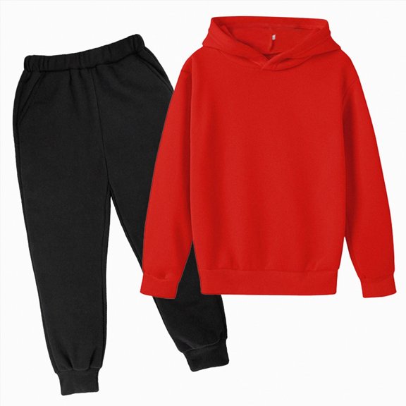 Hessimy Thermal Underwear Pajamas Set For Girls Boys Kids Toddler Baby Clothes Solid Winter Warm Base Layer Long Johns Sets Toddler Girl Outfits crewneck (Red,11-12 Years)