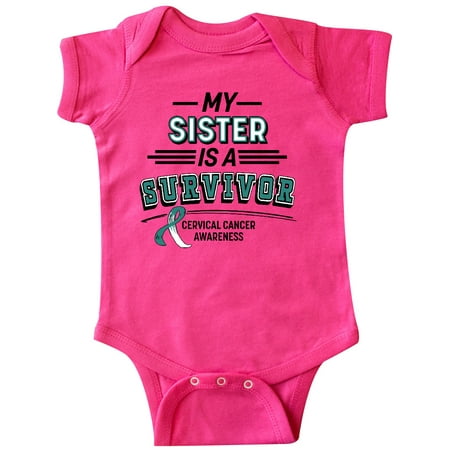 

Inktastic My Sister is a Survivor Cervical Cancer Awareness Gift Baby Boy or Baby Girl Bodysuit
