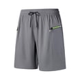 thumbnail image 4 of Besolor Mens Workout Shorts Straight Leg Elastic Wisted Drawstring Casual Lightweight Athletic Running Shorts with Pockets(Small,Gray), 4 of 7