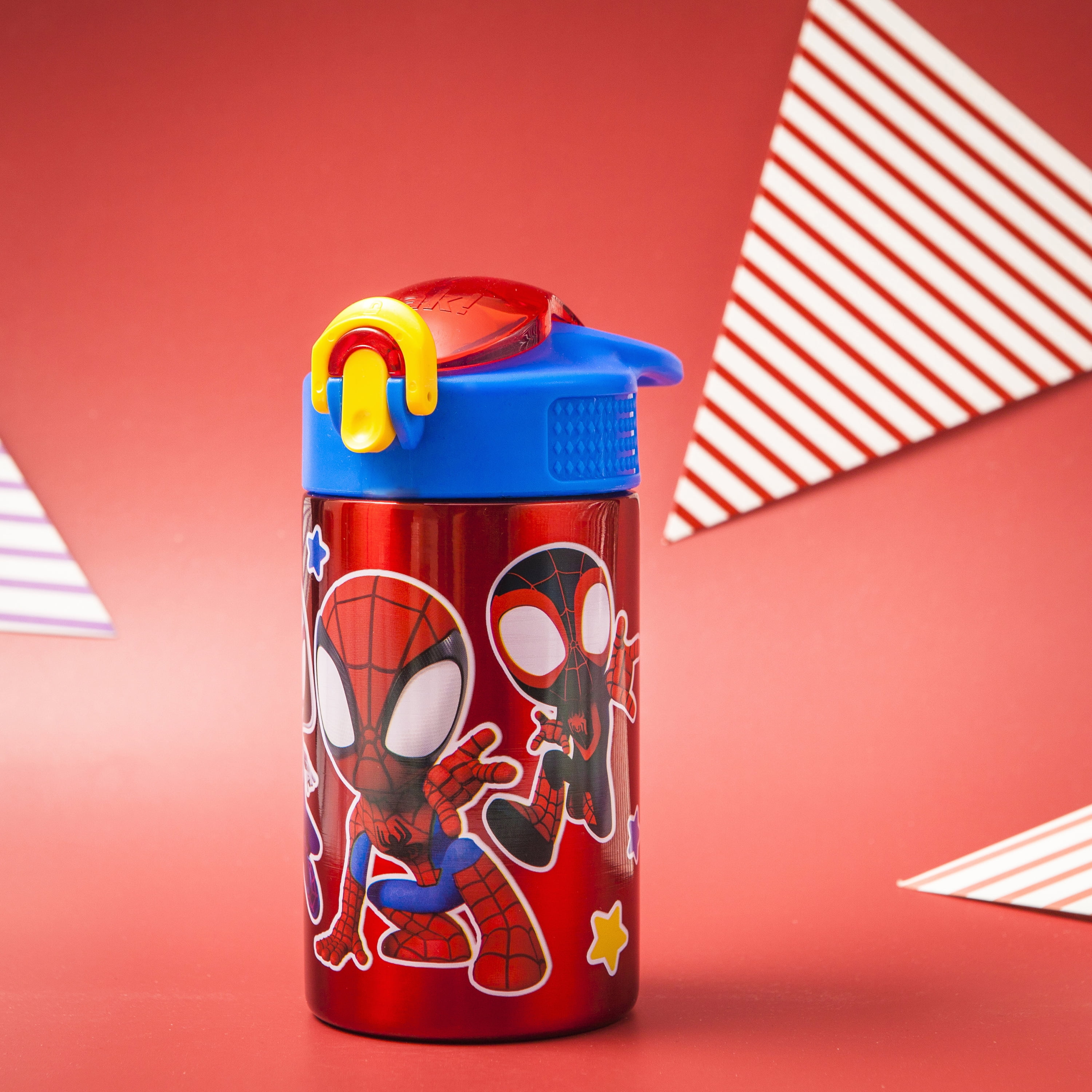 Zak Designs 14oz Recycled Stainless Steel Vacuum Insulated Kids' Water Bottle 'MARVEL Spidey and His Amazing Friends