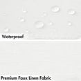 thumbnail image 3 of 90" Long Scalloped Shower Curtain Linen Textured with 12 Metal Hooks Cute Extra Long Heavy Duty Washable Waterproof Cloth Shower Curtains with Black Border for Bathroom Hotel Bathtub,White, 3 of 12