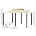 thumbnail image 3 of Outsunny 2-Tiers Gazebo with Curtains, 3 of 10