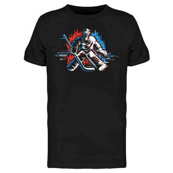 Ice Hockey Red And Blue T-Shirt Men -Image by Shutterstock, Male Large