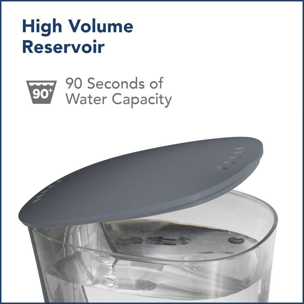 Waterpik Water Flosser Electric Dental Countertop Professional Oral Irrigator For Teeth, Aquarius, WP-667 Modern Gray