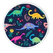 ABPHQTO Dinosaurs Colorful Cartoon Animals Beach Towel Beach Blanket with Tassels Beach Throw Towel Yoga Mat Picnic Blanket