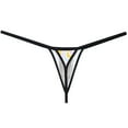 thumbnail image 3 of Botmois Men's Thongs Low-rise Soft Mini Tangas Contrast Color Bikini Briefs Ultrathin G-String Comfortable T-Back Underwear Orange Wave X, 3 of 3