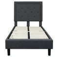 thumbnail image 6 of Flash Furniture Roxbury Twin Size Tufted Upholstered Platform Bed in Dark Gray Fabric, 6 of 7
