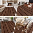 thumbnail image 5 of Rectangle Area Rugs 5 x 8 Ft, Dark Brown Wooden Non-Slip Residential Carpet, Vintage Western Country Wooden Board Indoor Crawling Mats Runner Rugs for Living Room/Dining Room/Bedroom, 5 of 8