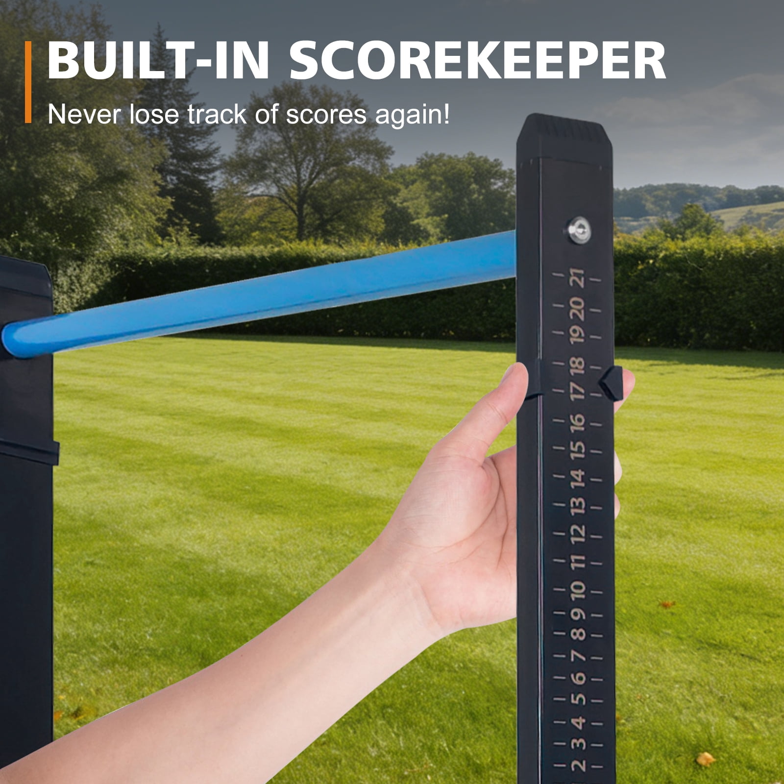 Steel Ladder Toss Game Set with 6 Bolas & Scorekeeper, Assembly-Free Metal Ladder Ball Outdoor Yard Game for Adults & Family, Backyard, Lawn, Beach, Camping, Party Games