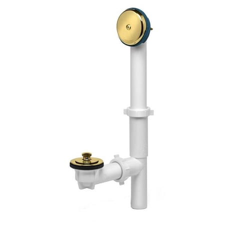 Dearborn P8227RB Waste & Overflow Full Kit with White Plastic Tubular Uni-Lift, Rubbed Bronze