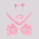thumbnail image 3 of Diadema con orejas de gatito, pajarita, patas, guantes y cola, disfraz para carnavales Rosa, 3 of 9
